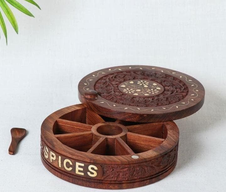 Small Wooden Lidded Storage Jar (Mini Pot) gallery image 2