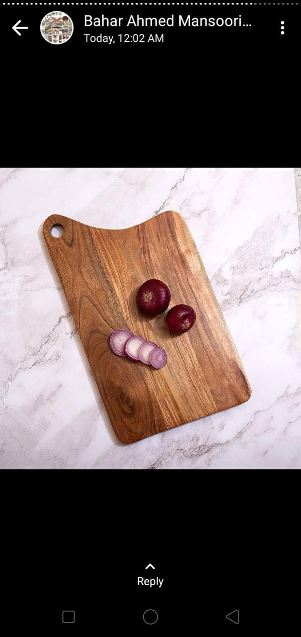 Solid Wood Chopping Board with Hanging Hole