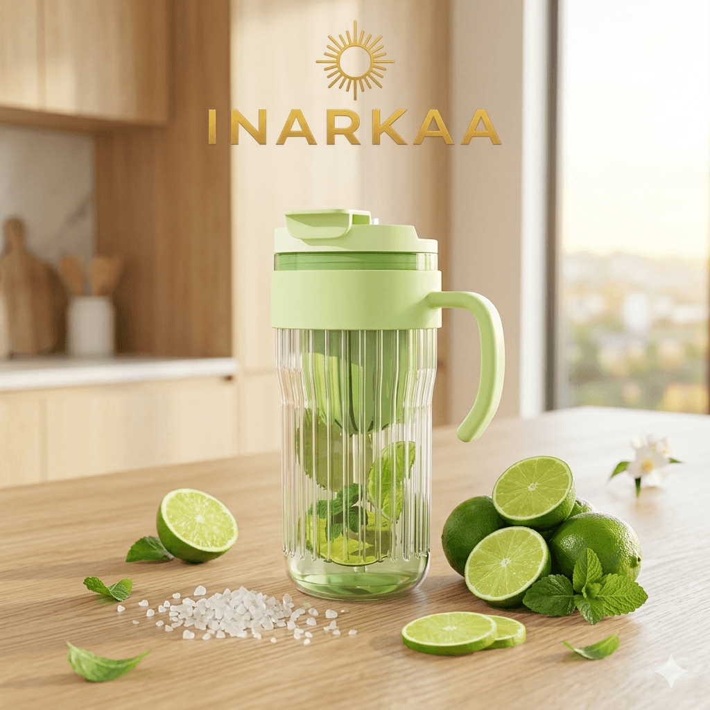 Inarkaa 550ml Glass Tumbler with Infuser Lid, Handle & Straw | Leakproof Sipper Cup for Juice, Coffee, Iced Tea & Cocktails | BPA-Free Borosilicate Glass | Home, Office & Travel
thumbnail 1