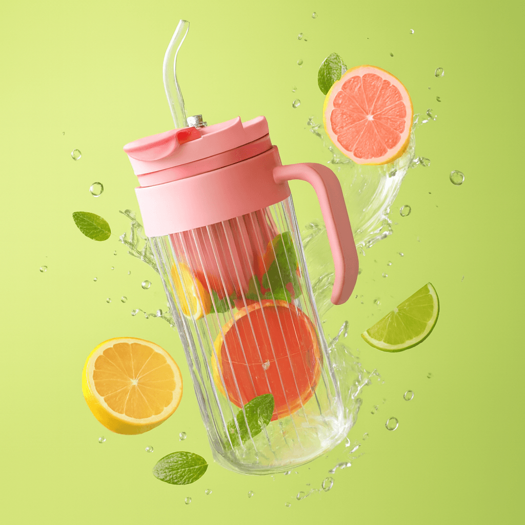 Inarkaa 550ml Glass Tumbler with Infuser Lid, Handle & Straw | Leakproof Sipper Cup for Juice, Coffee, Iced Tea & Cocktails | BPA-Free Borosilicate Glass | Home, Office & Travel
thumbnail 4
